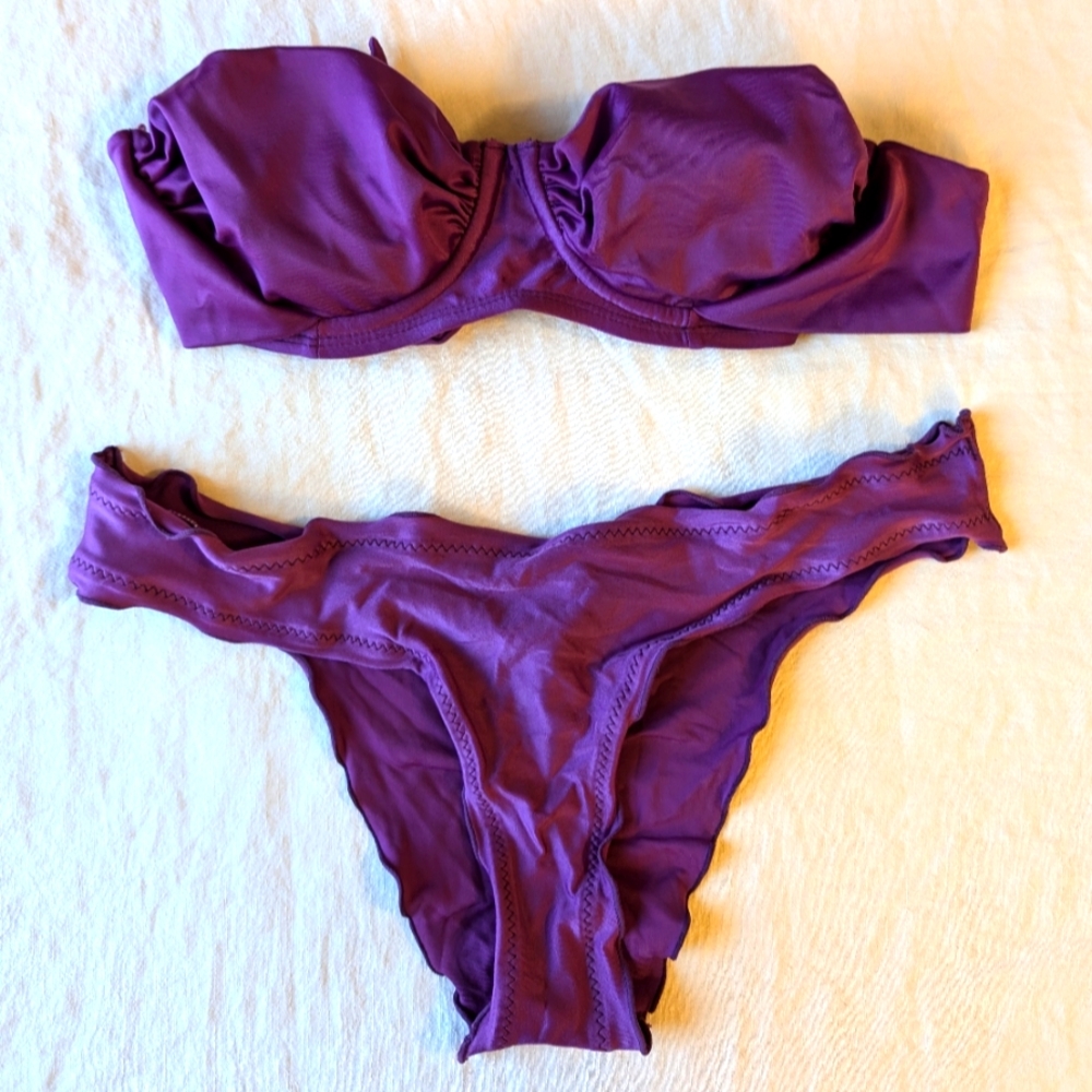 Vix strapless underwire bikini set, size small